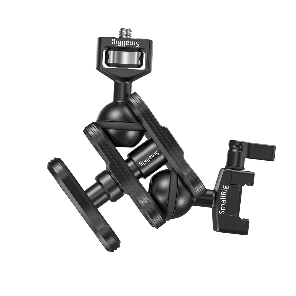 SmallRig friction articulating adjustable magic arm with Screw Ball head and NATO Clamp Ball head For Director Monitor Support