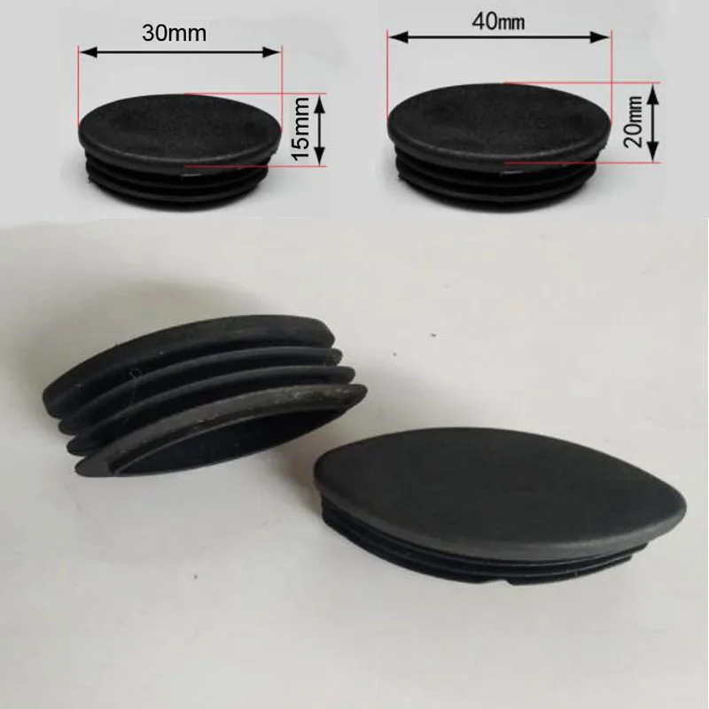 20pcs Chair Leg Cap Oval Shape Feet Protectors Parquet Pads Furniture Table Cover Sock Hole Plug Dust Cover Leveling Feet System