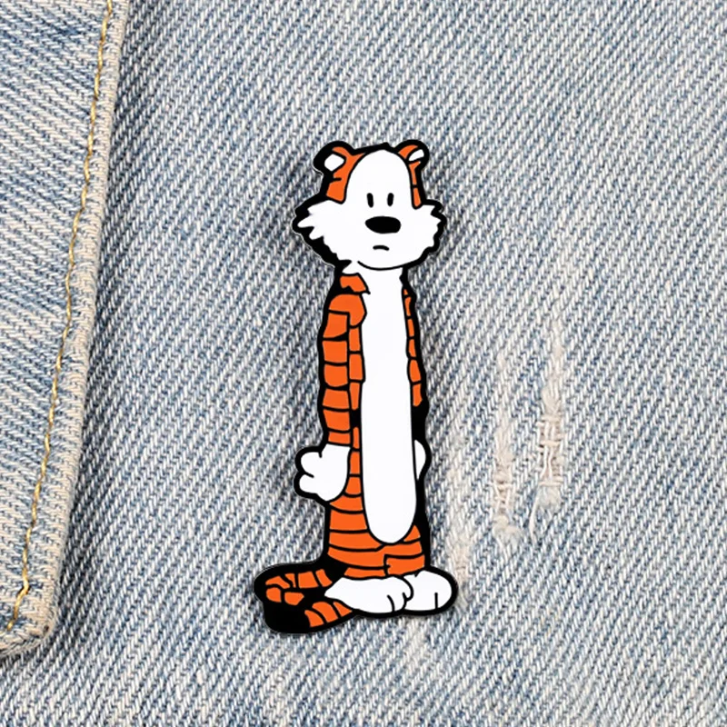 Naughty Tiger Enamel Pins Brooches Badges Lapel pin Creative Animal Pins For Clothes Backpack Pins Jewelry gift for Kids friends