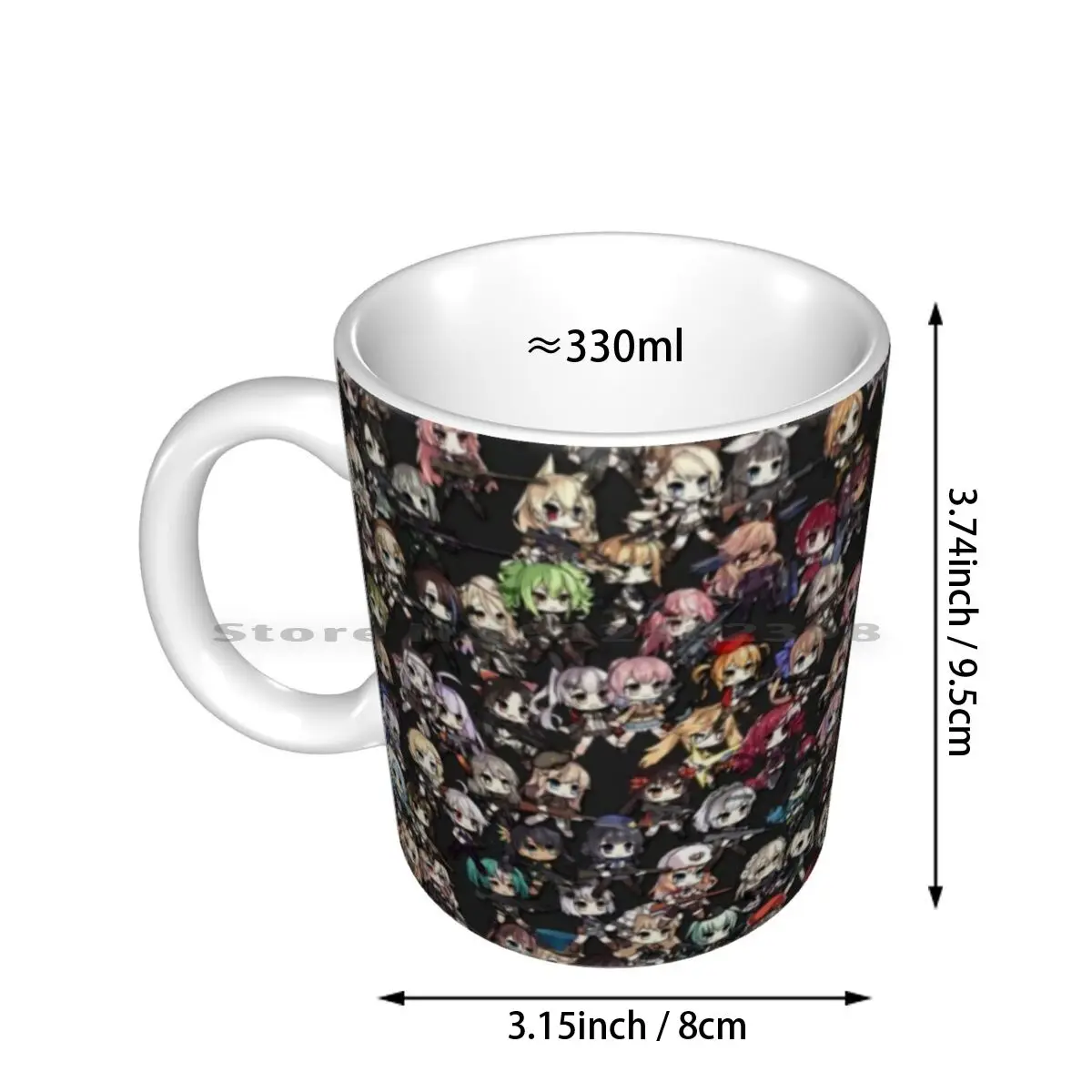 Girls Frontline Chibi Collage Ceramic Mugs Coffee Cups Milk Tea Mug Girls Frontline Phone Game Japan Anime Girls Frontline T