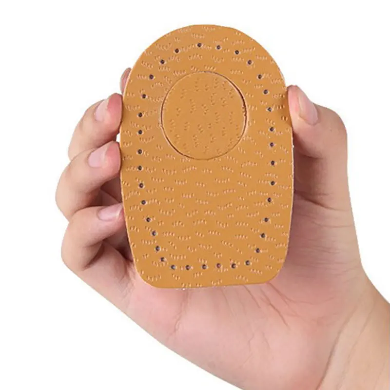 1Pair Leather Insoles Back Pad Heel Cup Half Code Pad Soft High Heel Insoles Shock Absorbing Breathable Insole Shoes Accessoires