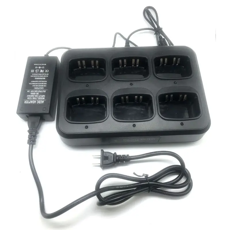 Multiple Unit Six Way Rapid Battery Charger for Motorola GP320 GP328 GP338 GP340 GP360 HT1250 MTX8250 PRO5150 Walkie Talkie