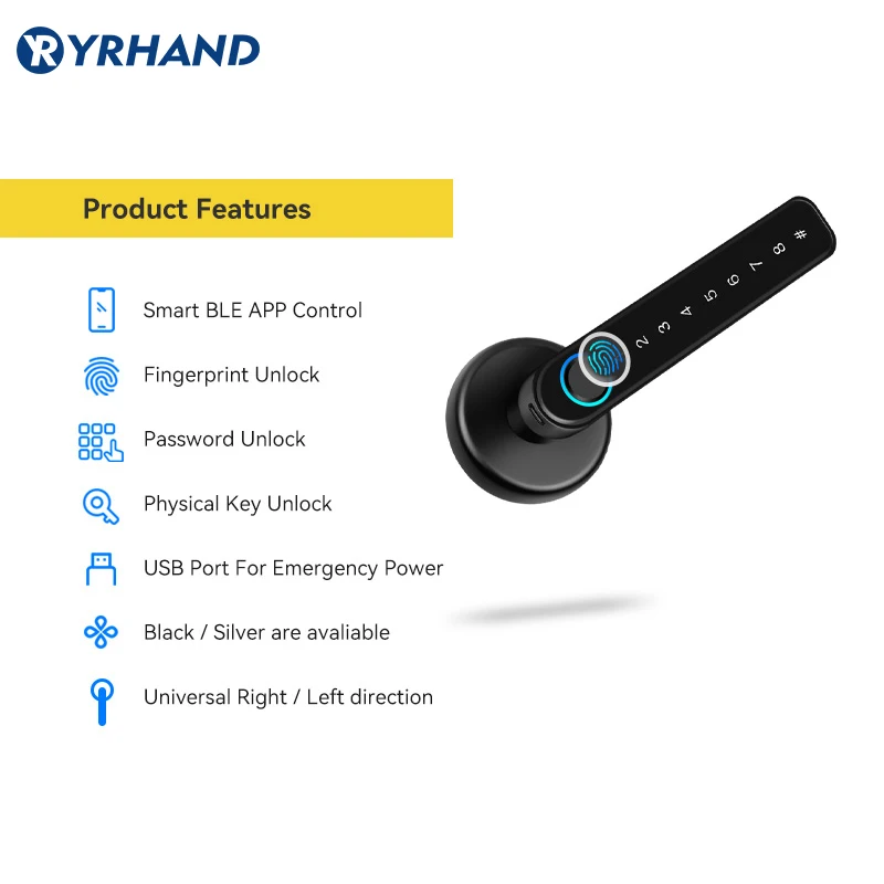 cadeado impressão digital office apartment home fingerprint  cerradura inteligente fechadura eletronica smart door  lock