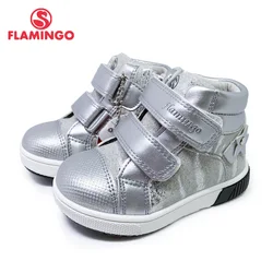 FLAMINGO Autumn Felt High Quality Grey Kids Boots Size 22-27 Anti-slip Shose for Girl Free Shipping 202B-Z5-2043