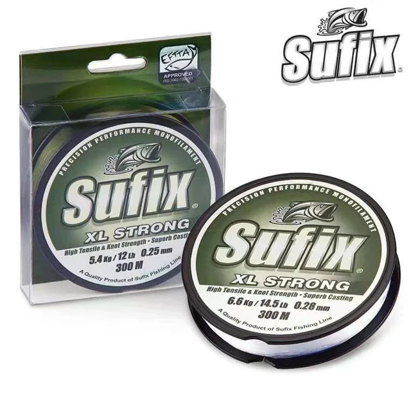 New Original Sufix Fishing Line 150M 300M Green Color XL Strong Nylon Lure Dedicated Line Sea Fishing Lure Line