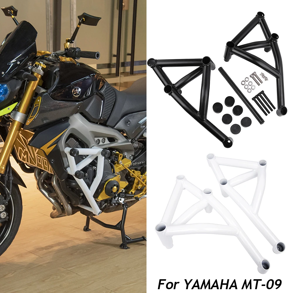 

Black Stunt Cage Engine Guard Crash Bar Protector for Yamaha MT09 FZ09 Tracer For FZ-09 2014 2015 2016 Motorcycle Parts