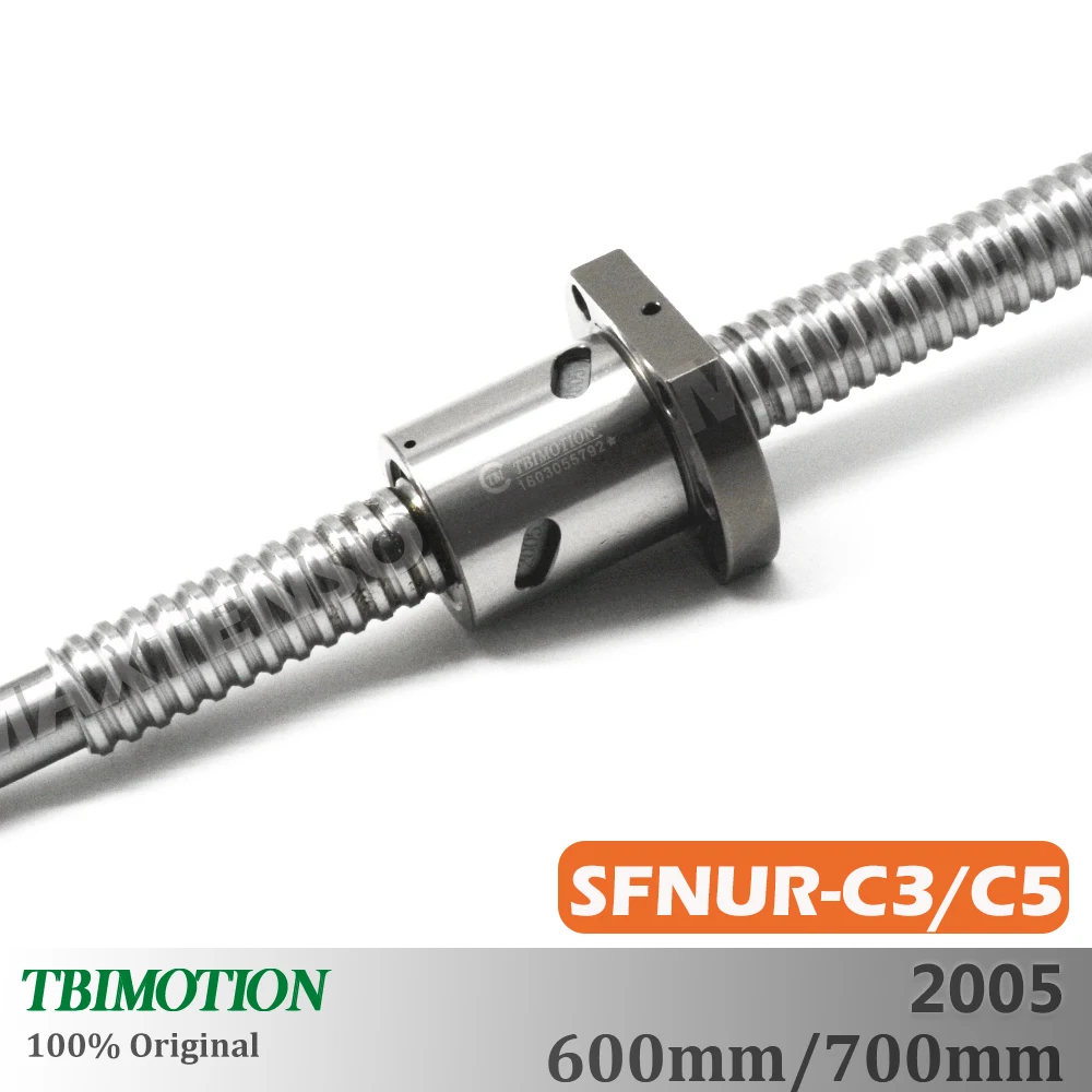 TBI Motion SFNU2005 C3 C5 Ground Lead 5mm Ball Screw 600mm 700mm Professional Thread Shaft R20 High Precision Flange CNC Grind