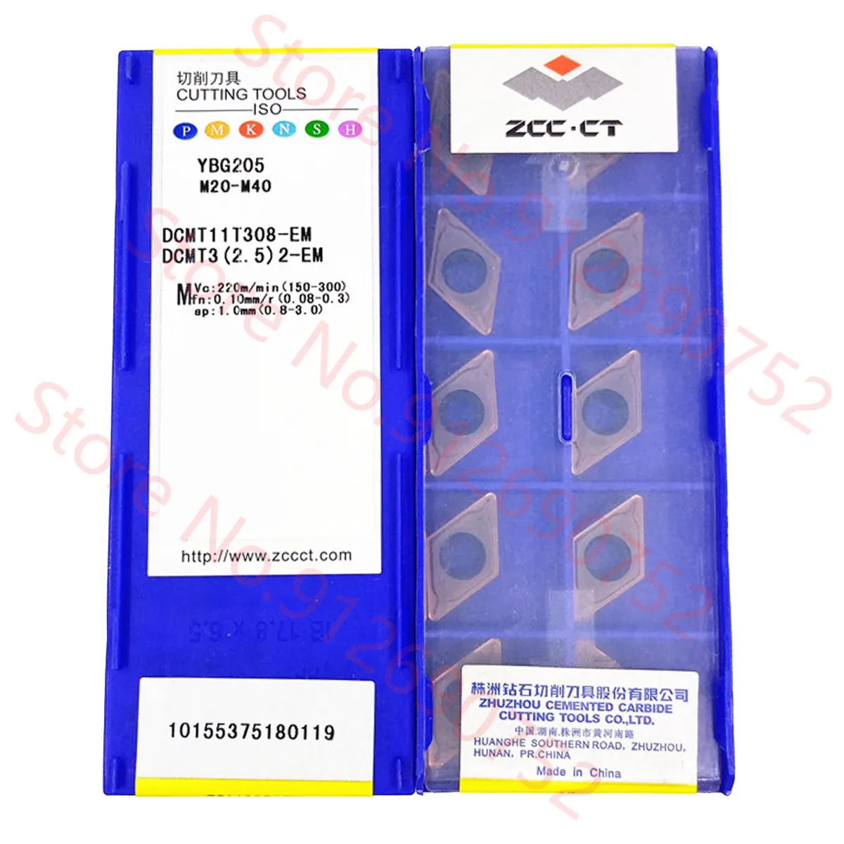 ZCC.CT DCMT070204 DCMT070208 DCMT11T304 DCMT11T308-EM YBG205 Carbide Insert DCMT Inserts