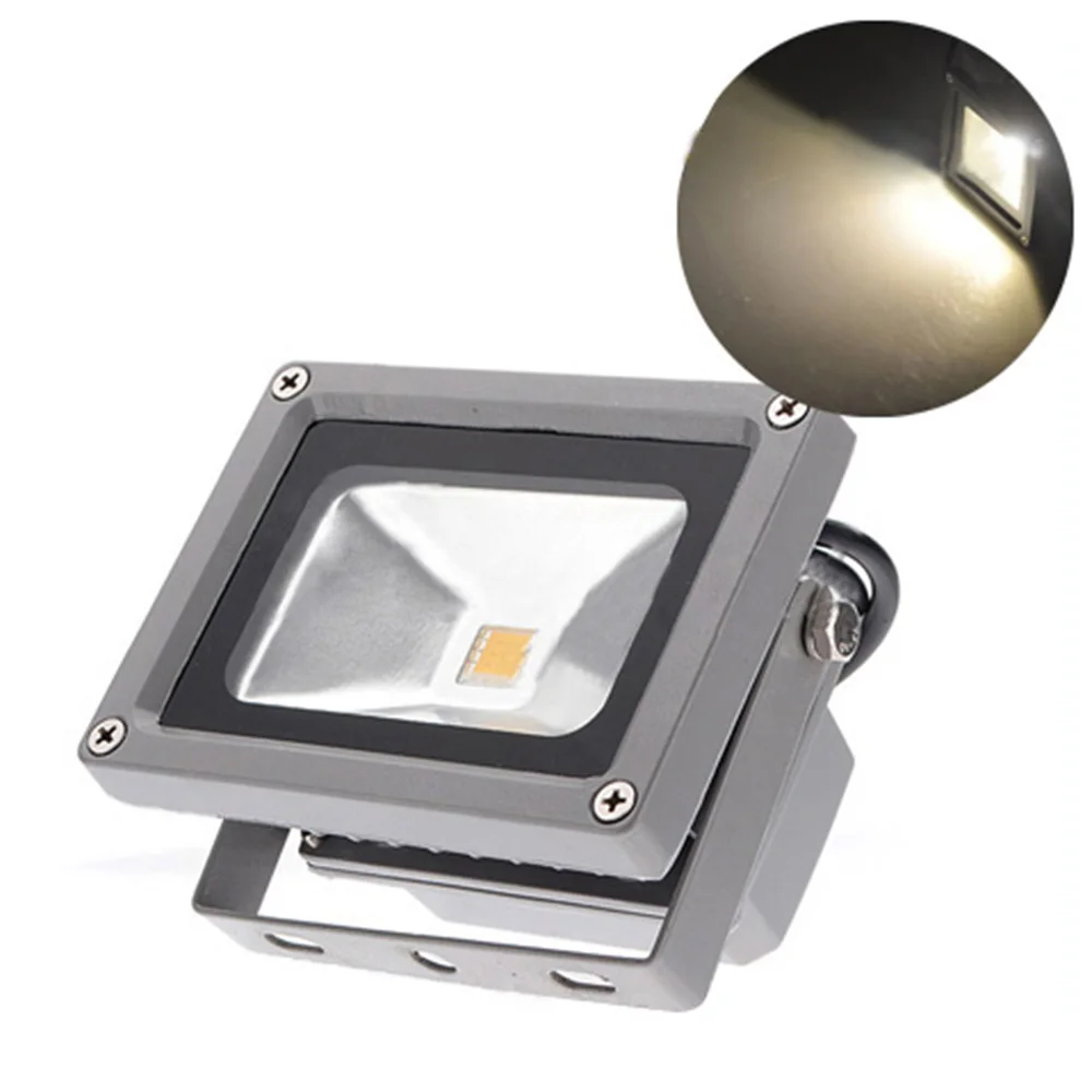 10 ワットledフラッドライトホワイト/ウォームホワイト/赤/緑/青/rgb屋外防水IP65 多色スポットライト + 24key irリモートac 85-265 v