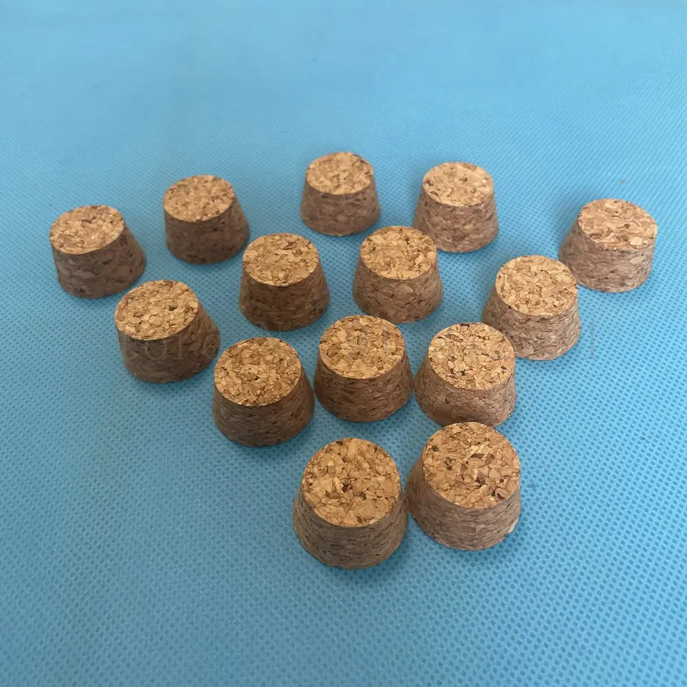 20pcs Top DIA 18mm to 54mm Wood Cork Lab Test Tube Plug Essential Oil Pudding Small Glass Bottle Stopper Lid Customized