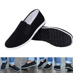 New Chinese Kungfu Shoes Black Chinese Traditional Kung Fu Shoes Tai Chi Wushu Shoes Old Peking Shoes Martial Art Sneakers 35~44