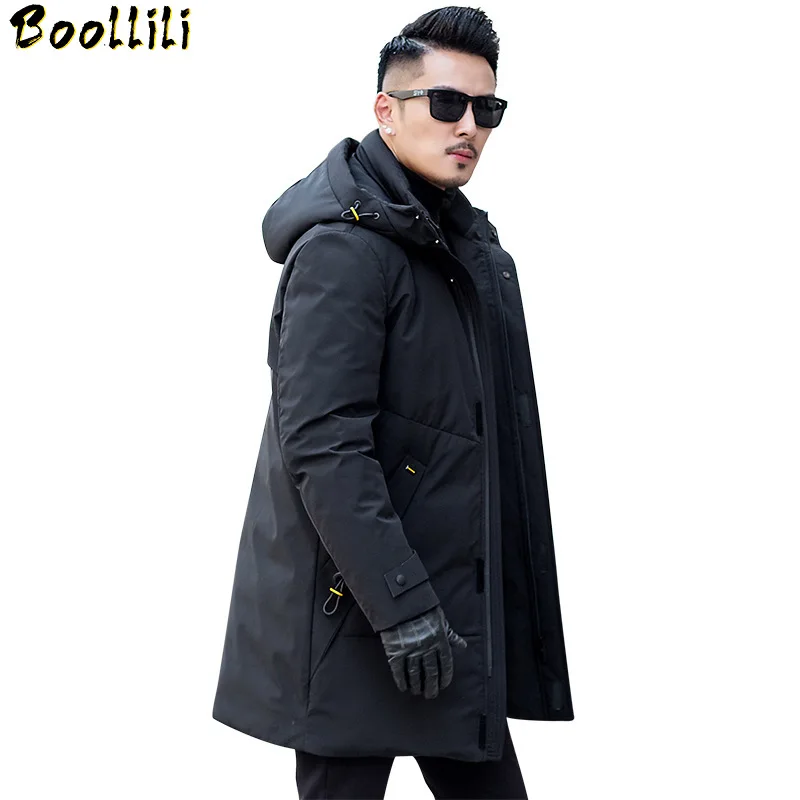 

Down Boollili Duck Coat Winter Coat Men Hooded Casual Puffer Jacket Men Korean Warm Parka Doudoune Homme