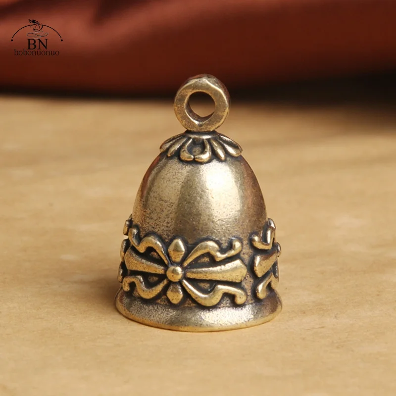 Brass Pattern Bell Bell Decorative Figurines DIY Decor Metal Figurine Toy Novelty Pendant for Keychain Accessoires Miniatures