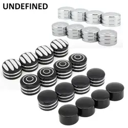 Black Spark Plug Head Bolt Cap Cover Screw Caps Trim for Harley Twin Cam Sportster 883 1200 Touring Street Glide 1999-2022 4PCS
