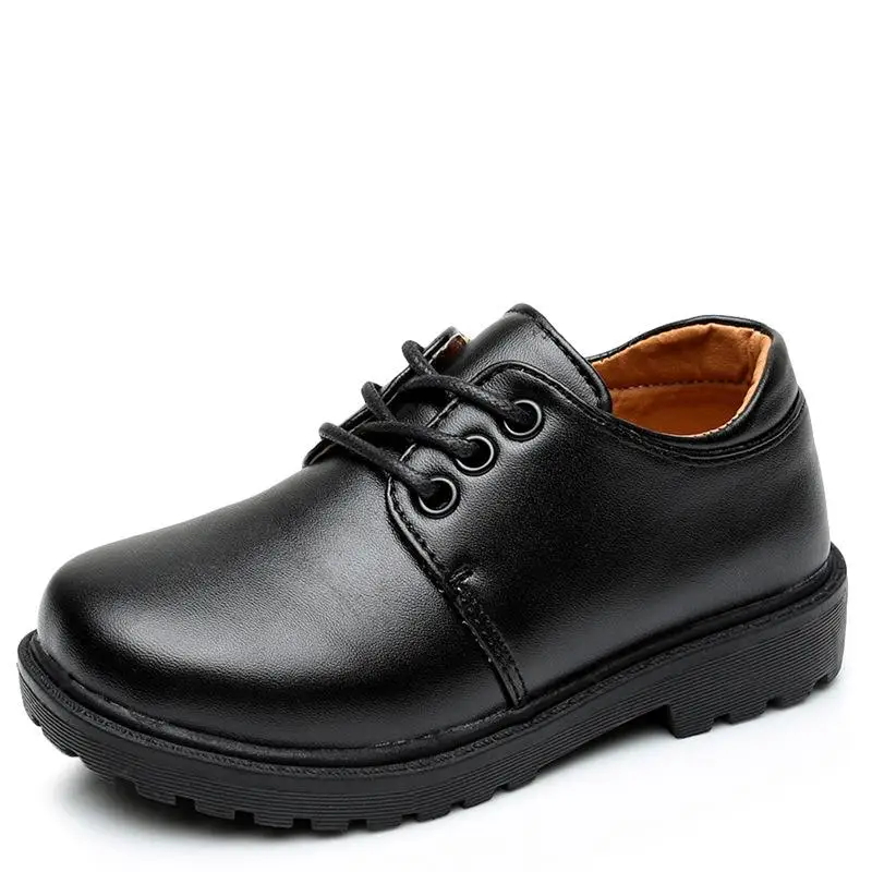 New Boys Leather Shoes British Style School Performance Kids Wedding Party Shoes White Black Casual Children Moccasins Shoes