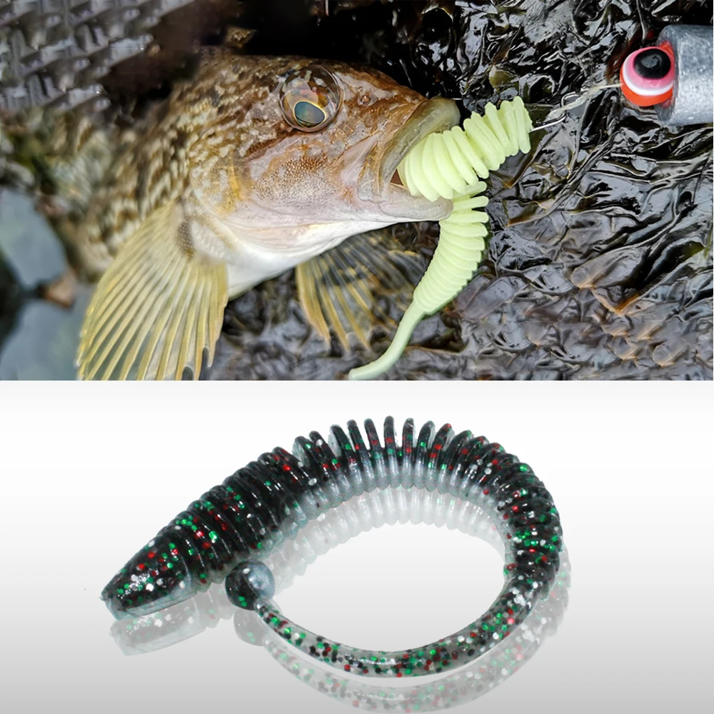 Trout Baits Soft Shad Floating Fishing Lures Worms 75mm 1g Silicon Bait Rubber Rockfish Fishing Lures  Wacky Shaky Texas Trout