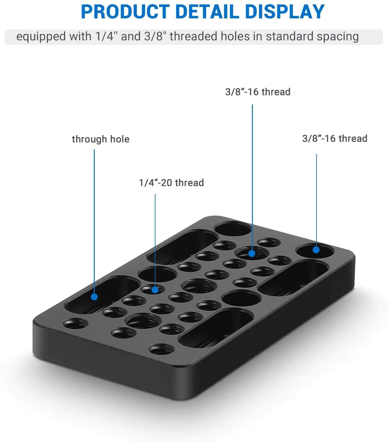 SmallRig Switching Plate Camera Mounting Cheese Plate for Railblocks Dovetails and Short Rods (Longer Version) - 1598