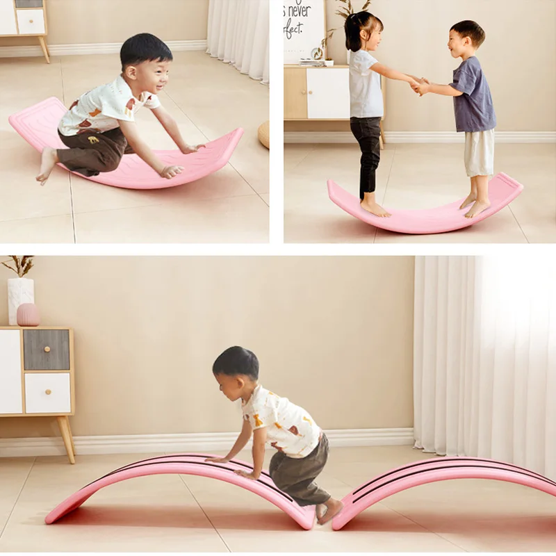 Curved Wobble Seesaw for Kids Balance Seesaw Balance Seesaw Outdoor Toys  Drop-shippping