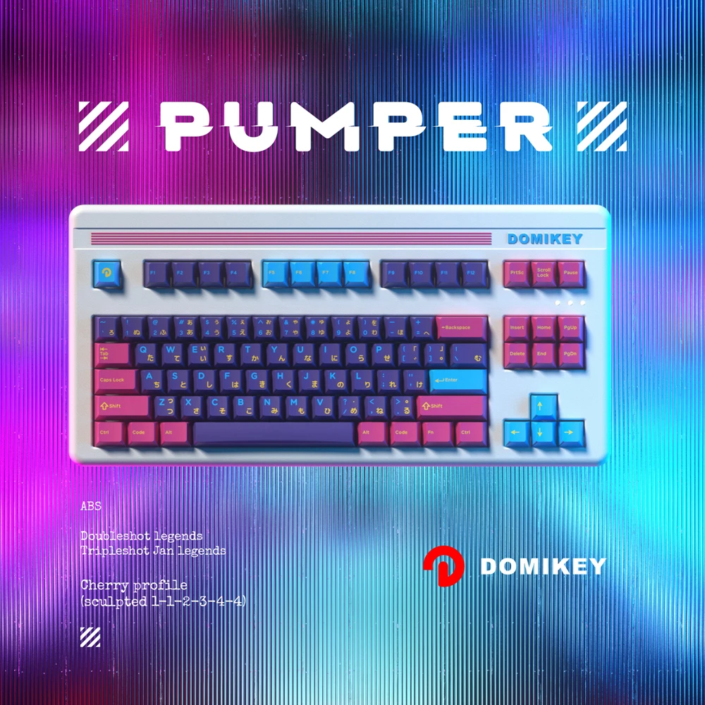 Imagem -03 - Domikey-keycap Doubleshot do Abs do Punk do Cyber Perfil Cereja Pôquer 87 do Teclado do mx 104 Xd64 Xd68 Xd84 Bm60 Bm65 Bm68 Bm80