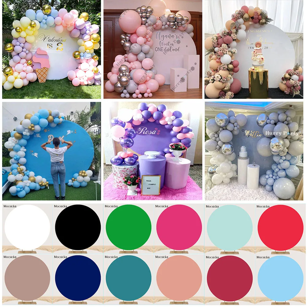 

Round Backdrop for Balloons Photoshoot Prop Pure Color Circle Round Background for Birthday Party Decoration Supplies Supplies