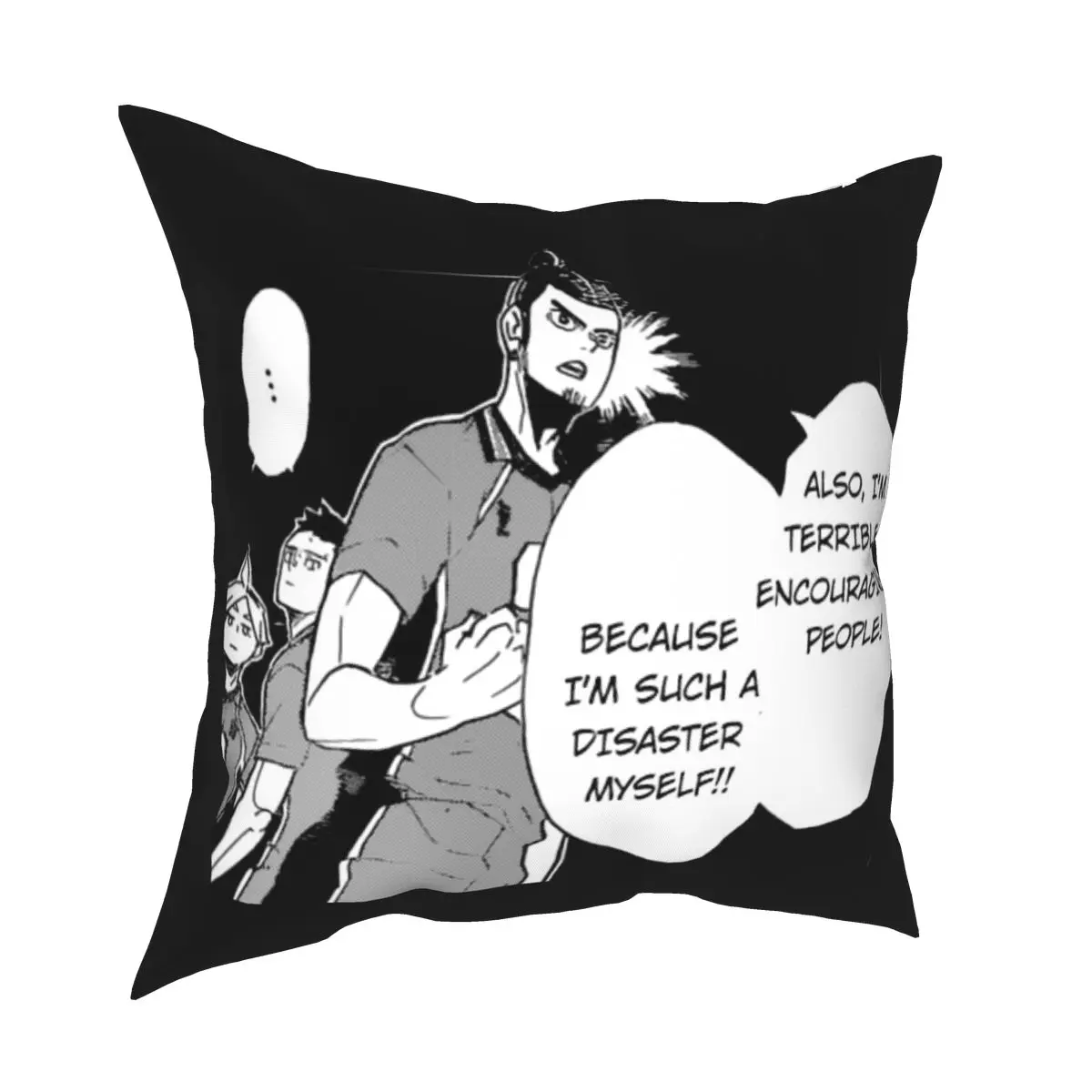 Disaster Asahi Haikyuu Square Pillowcase Polyester Printed Zipper Decor Throw Pillow Case for Sofa Cushion Cover