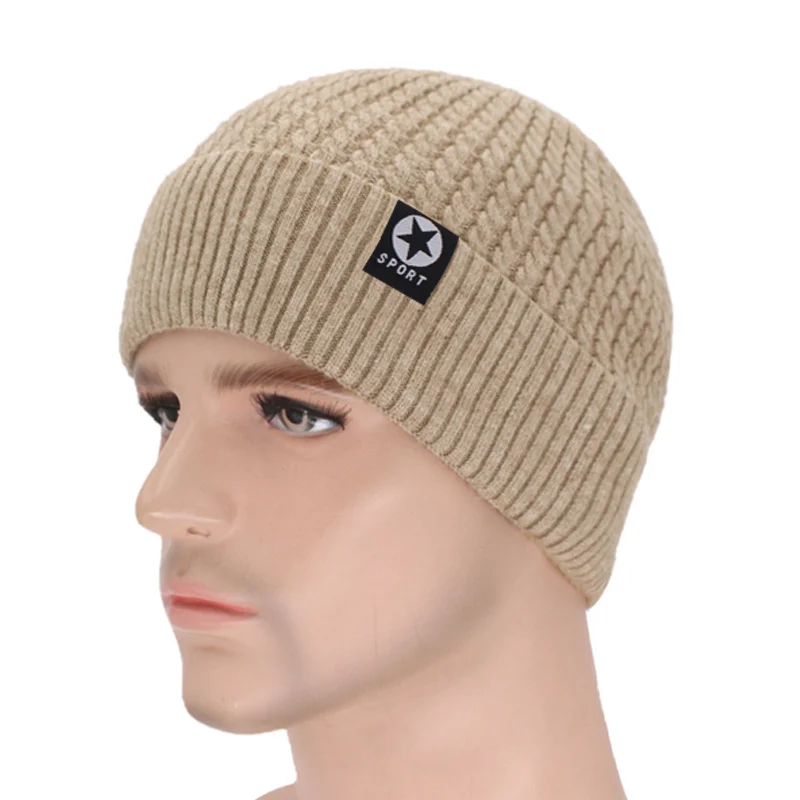 Brand Skullies Beanies Men\'s Winter Beanie Hat Winter Hats For Men Cap Winter Knitted Hat Women Bonnet Homme Male Mask Solid Cap