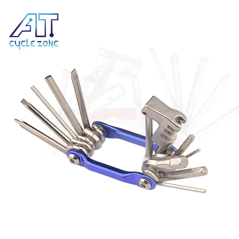 Multi-tool 11 In 1 Bicycle Repairing tools Set Wrench Screwdriver Chain Hex Spoke Mountain portable Bike Repair Tool Kit