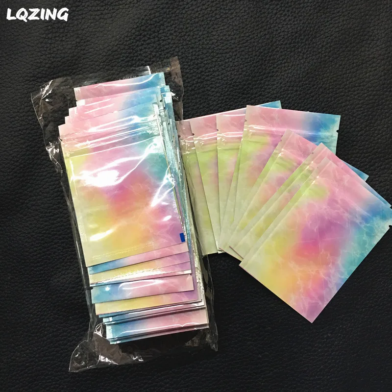 300 kolor komputera marmurowy wzór aluminiowany płaski zamek błyskawiczny sól do kąpieli kosmetyczka torby woreczki z zamkiem mała folia torby na żywność 8C gruby