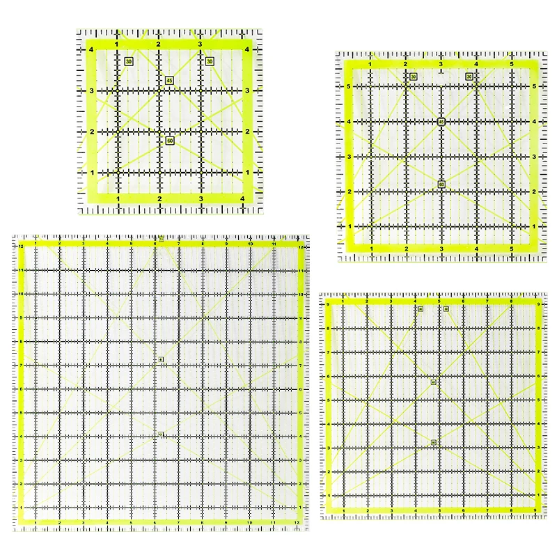 

LMDZ 1Pcs Pack Patchwork Sewing Ruler Acrylic Drawing Ruler Square Tailor Fabric Cutting Rules Sewing Measure Ruler