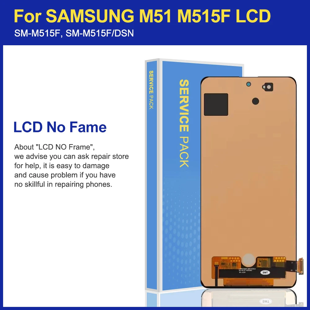 6.7\'\' Display for Samsung Galaxy M51 M515 M515F M515F/DS Full LCD Touch Screen Replacement Repair Parts for Samsung M51 LCD