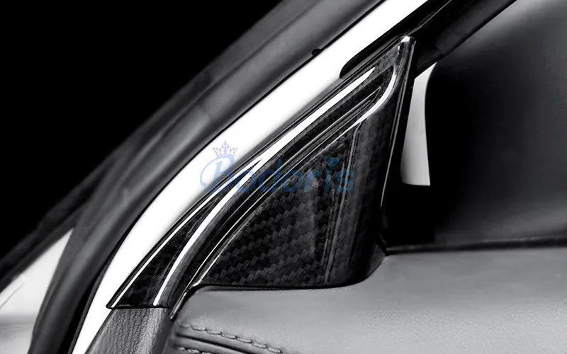 For Mazda CX-5 CX5 2017 2018 2019 Interior Carbon Fiber Color Front Window A Colum Tri-angle Cover Car-styling Accessories