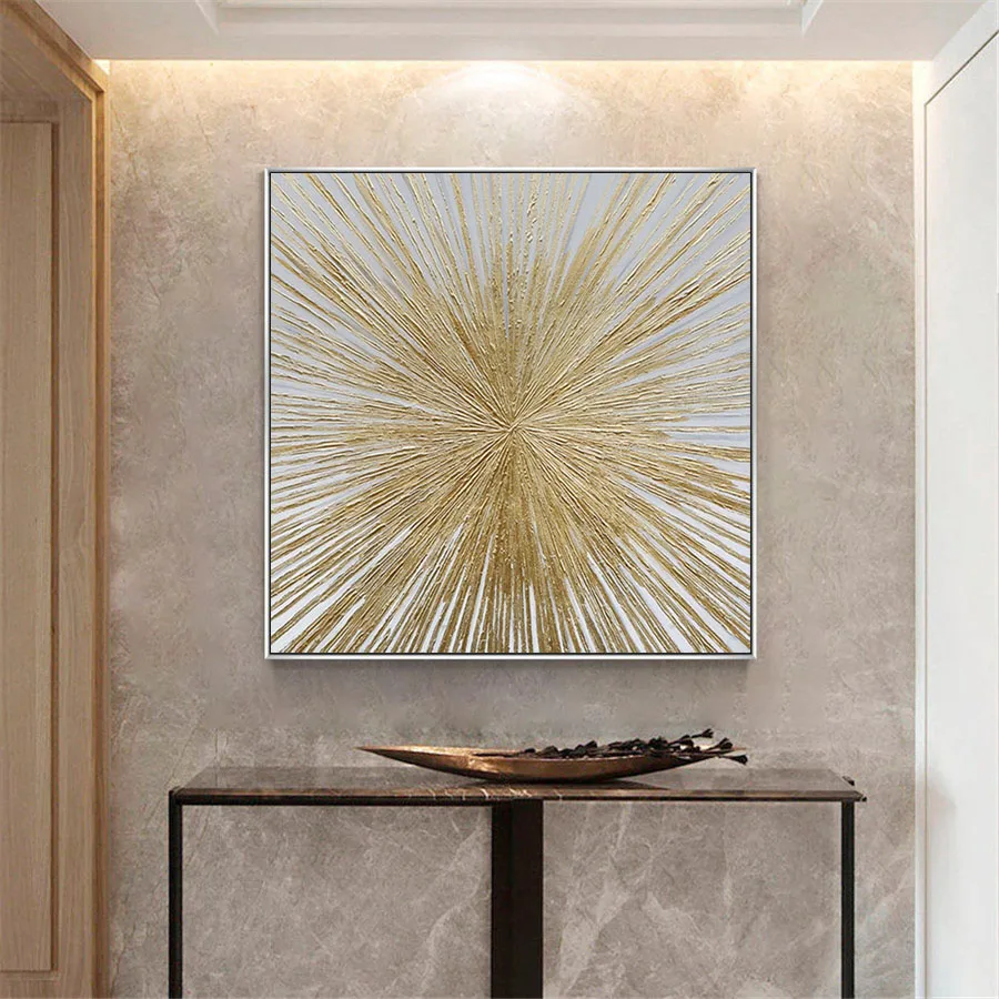 Handmade silver gold oil painting abstract oil painting on canvas art canvas picture mystery gift for living room bedroom Textur