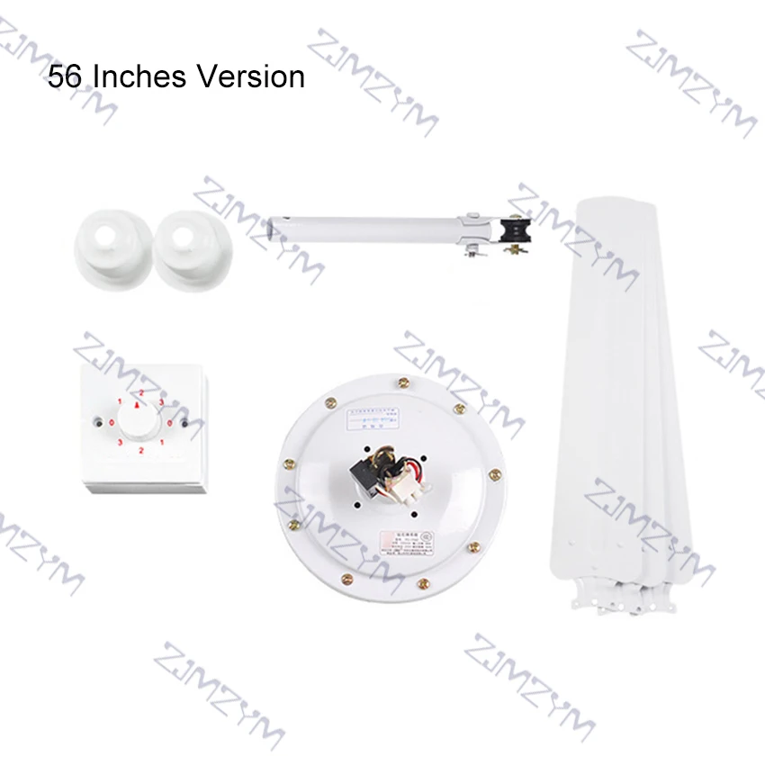 Quạt Trần 48/56 Inch Quạt Trần Không Có Ánh Sáng Đơn Giản Quạt Trần Có 3 Bánh Răng Điều Chỉnh 3 Lưỡi Dao 75W/65W 220V Điều Khiển Núm Vặn