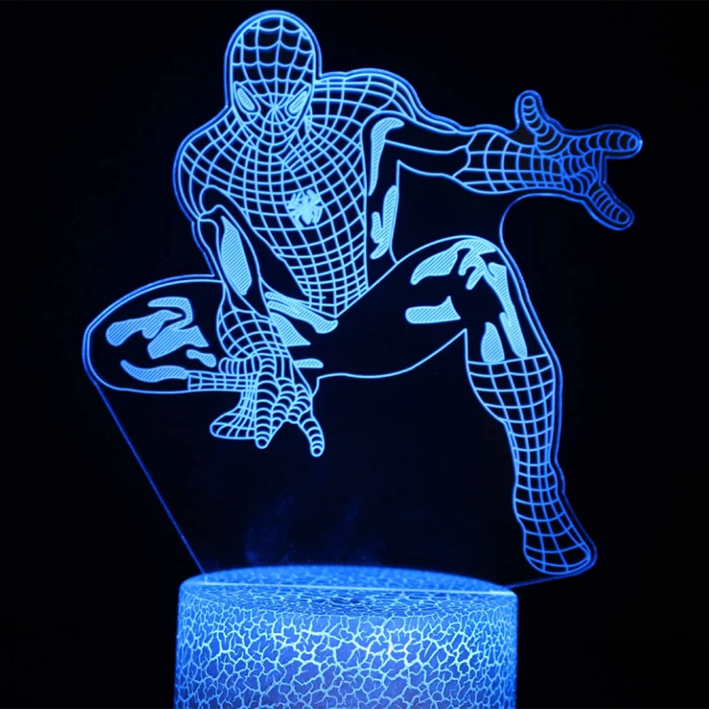 7 Colors Animated Character 3D Night Light Children Gift Acrylic Led Table Lamp Living Room Bedroom Touch Sensor Desk Light