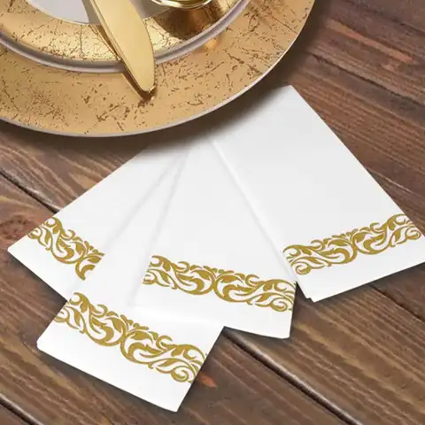 50Pcs 일회용 조직 냅킨 홈 레스토랑 접시 그릇 종이 타월 테이블 장식 가정 용품 피부 친화적 인