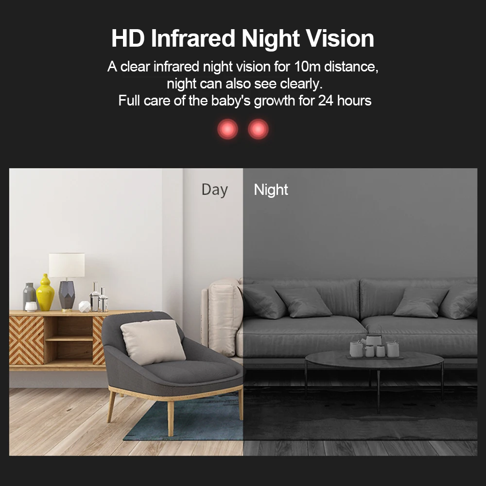Inqmega-ワイヤレスIPカメラ,暗視機能付きセキュリティ監視カメラ,WiFi,1080p,屋内,家庭用