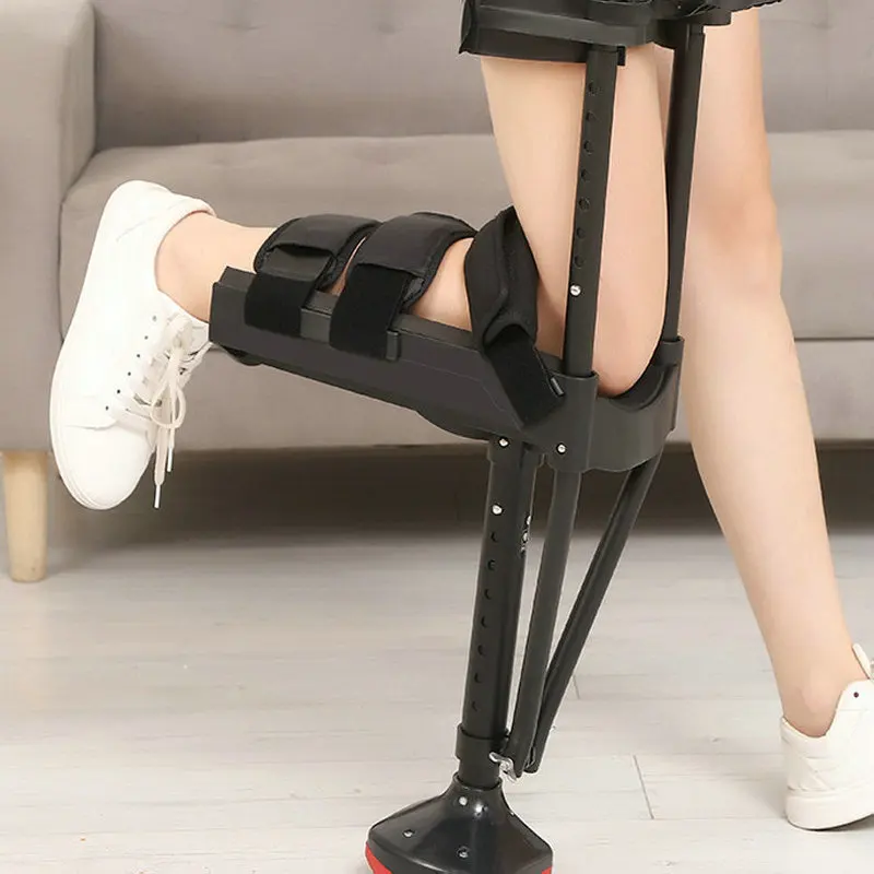 Support-Free Walking Aids, Non-Slip Single-Leg Telescoping Assisted Walking, Hands Free Crutch, Leg Knee Mobility Support