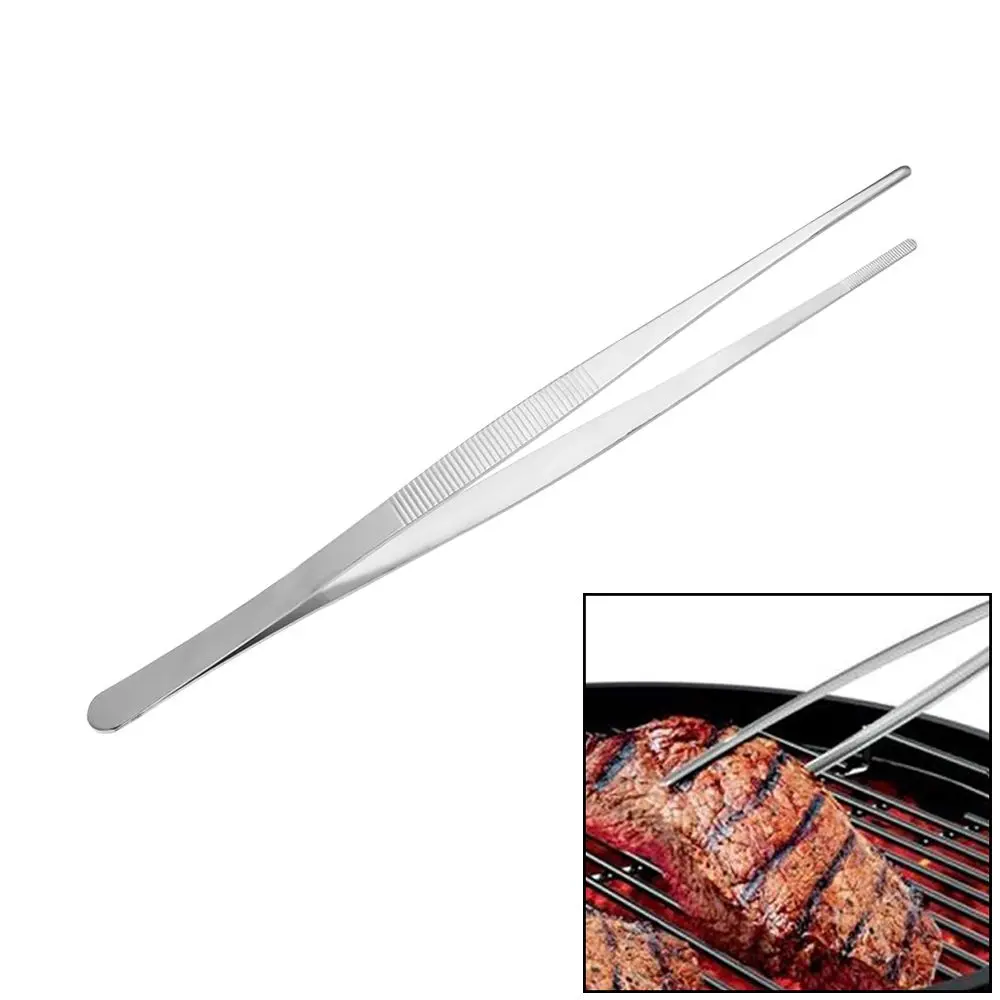 Stainless Steel Kitchen Buffet Barbecue Tongs Churrasco Tool Food Tweezers Beef Clip