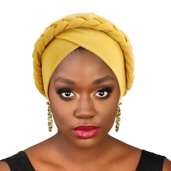 Chapeau Turban tressé à la main Style bohémien pour femmes musulmanes, Hijab islamique, couvre-tête, perte de cheveux, chimio