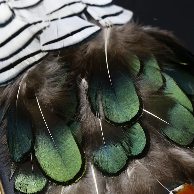 Hot 1set natural Lady Amherst\'s pheasant feathers assorted LADY AMHERST tippets &center tail feather fly tying feather materials