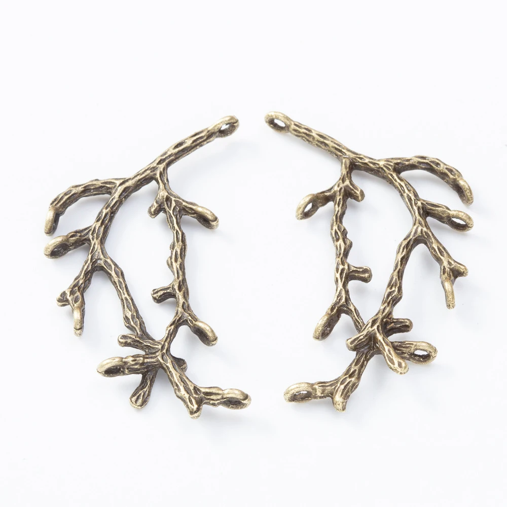 10pcs Metal Tree Branch Charms Pendants for DIY Necklaces Bracelets Brooches Jewelry Findings Craft Jewelry Making Wholesale