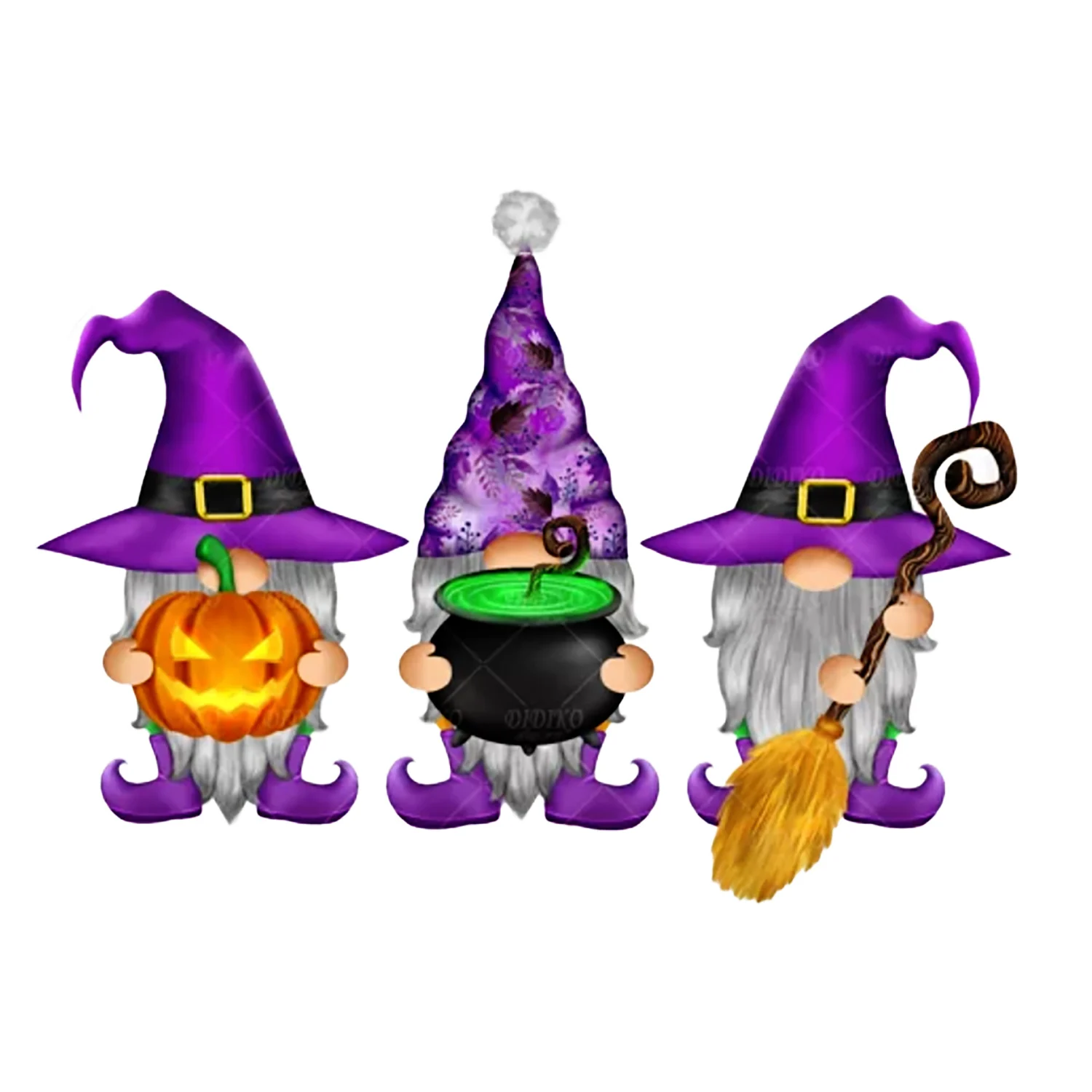 Magic Broom Hat Pumpkin Gnomes Cutting Dies New Halloween Trick or Treat Set Metal Embossing Stencil For DIY Scrapbooking Card