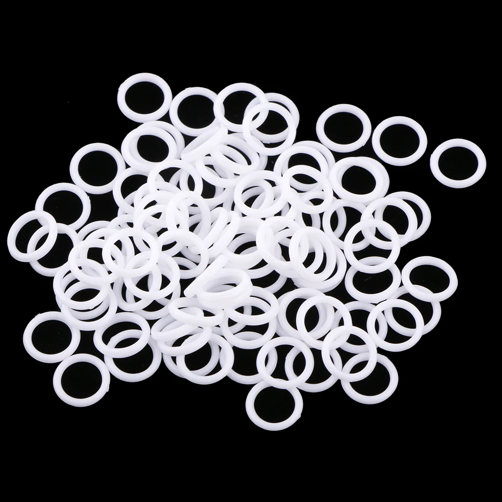 100 Pieces Nylon Bra Strap Adjuster Slider O Ring Lingerie DIY Sewing Crafts 6mm