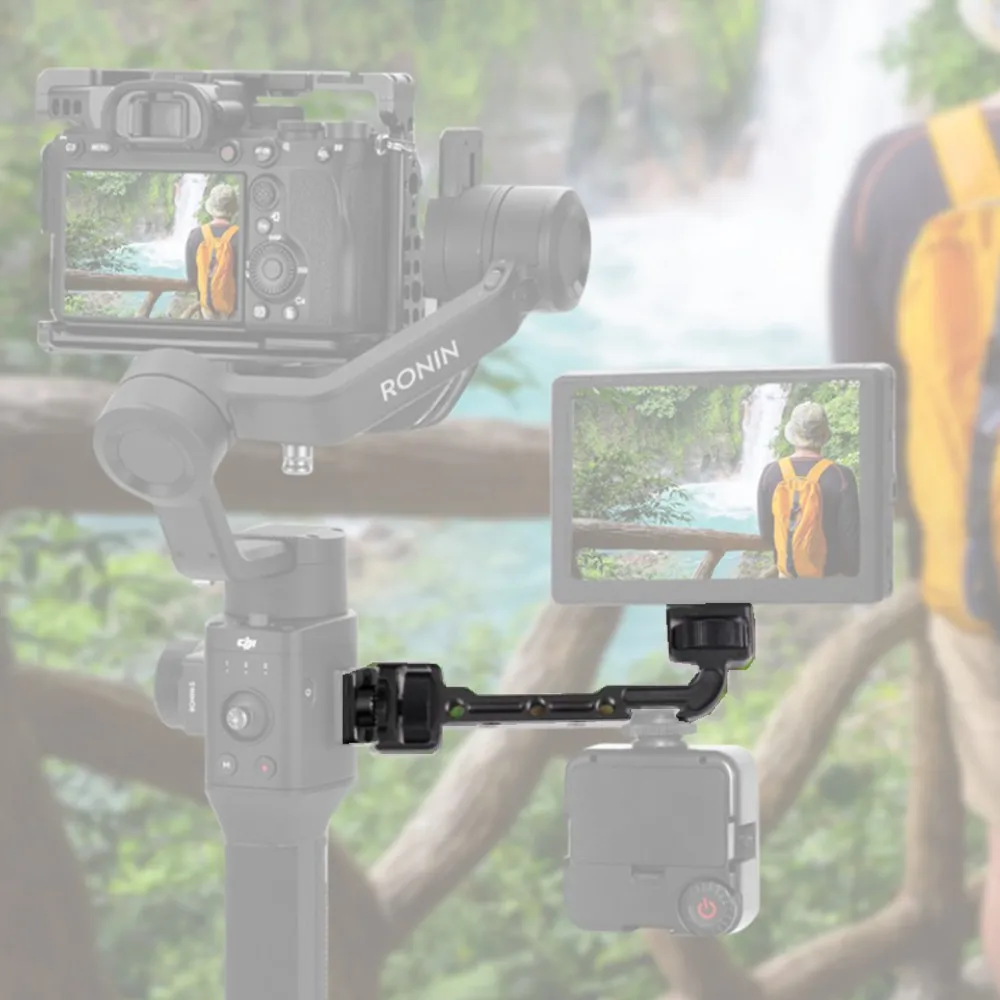Brazo mágico giratorio de extensión con zapata fría de 1/4 pulgadas para DJI Ronin S SC ZHIYUN Weebill, estabilizador para Monitor, micrófono de luz LED