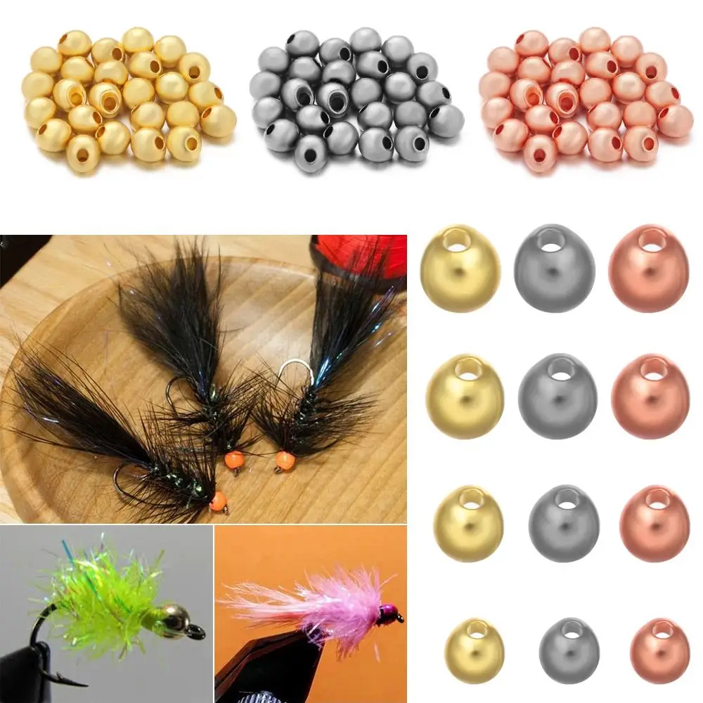 20pcs Ungsten Alloy Drop Tungsten Beads Nice-Designed Fishing Fly Tying Material Fly Tying High Quality Slotted Bead Fly Fishing