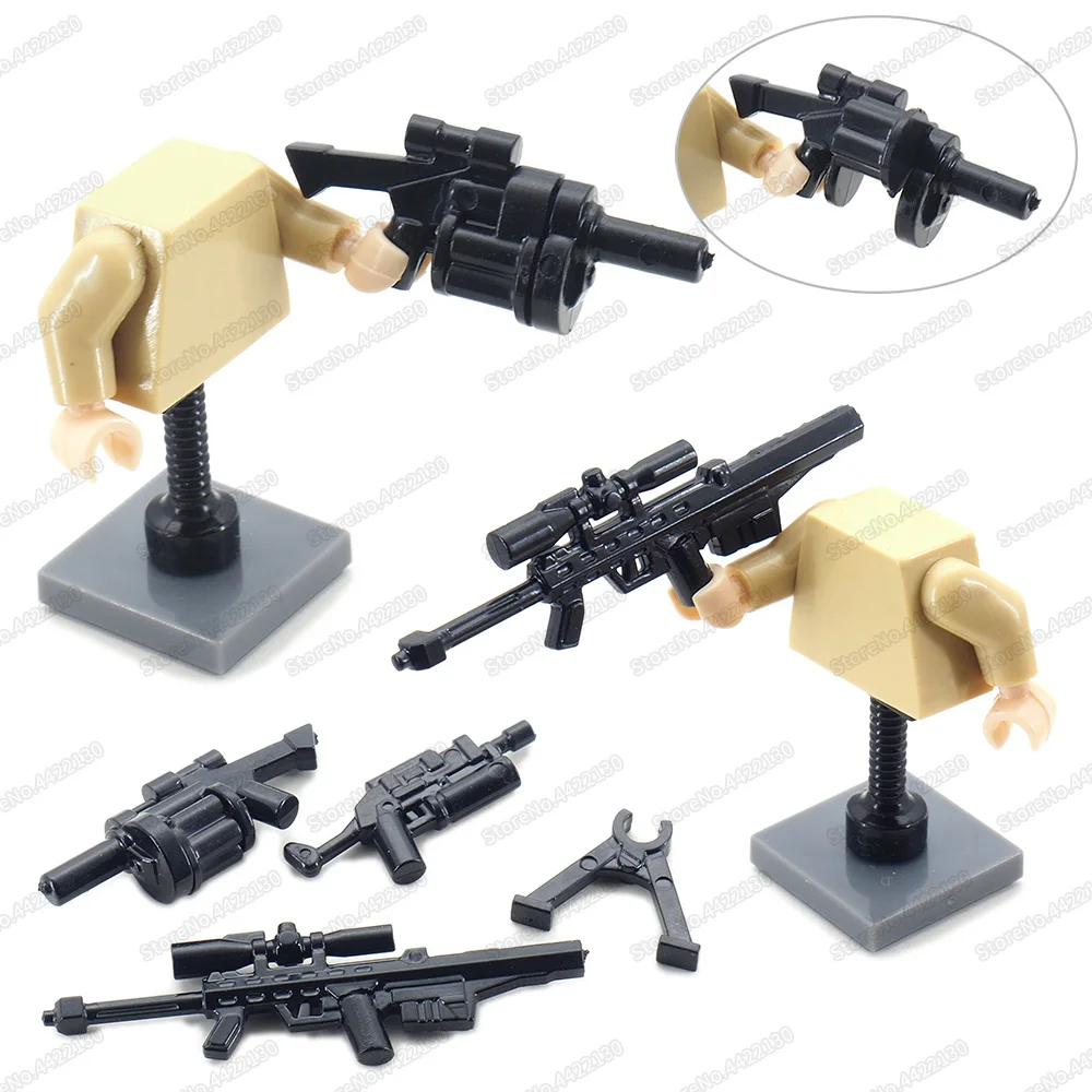 Military Soldier Weapons Figures Building Blocks Assembly Ordnance Model Guns ww2 Army Equipment Moc Childs Christmas Gifts Toys