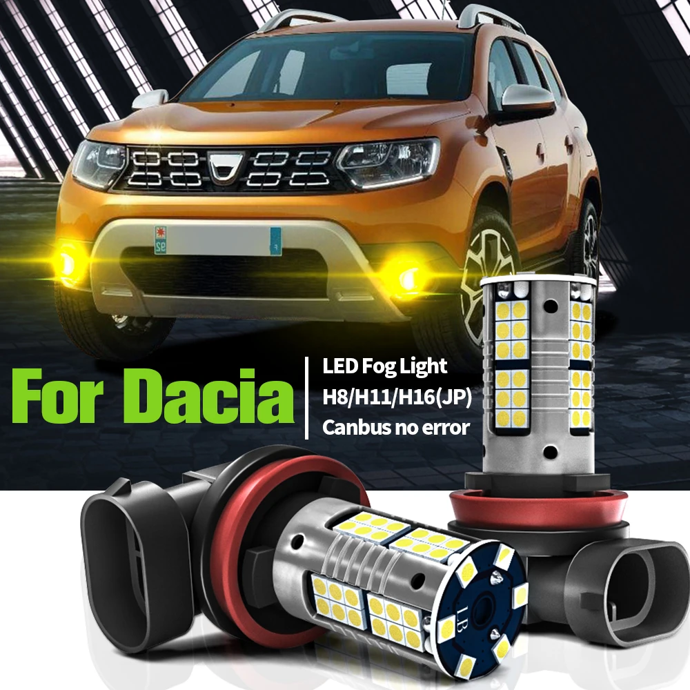 

2pcs LED Fog Light Lamp Canbus No Error H16 H11 For Dacia Duster Lodgy Logan Sandero Dokker 2012 2013 2014 2015 2016 2017 2018