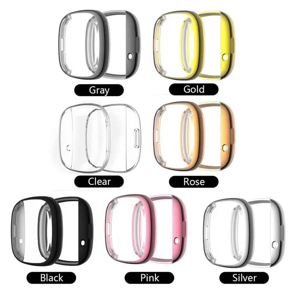 Watch Protective Case For Fitbit Versa 3 Cover Bumper Screen Protector Cover For Fitbit Sense Smart Watch Case Accessories