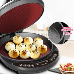 Electric Baking Pan Crepe Maker Grill Pan Double-sided Heating Crepe Maker Skillet Pancake Baking Machine Pie Pizza Griddle