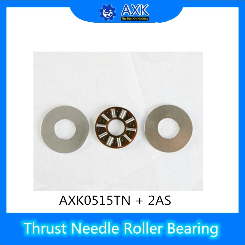 AXK0515TN + 2AS Thrust Needle Roller Bearing With Two AS0515 Washers 5*15*4mm ( 10 Pcs) AXK0515 889015 NTB0515Bearings